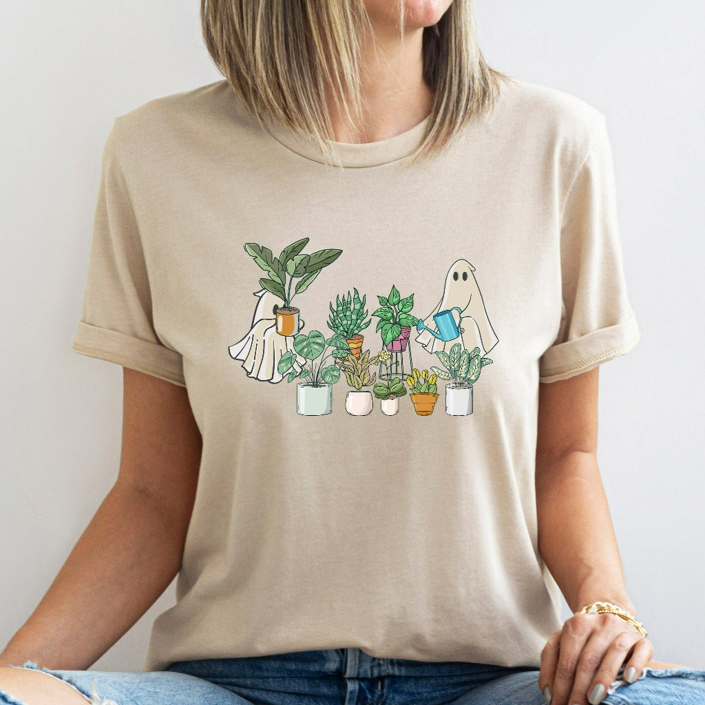 Ghost Plant Lady Shirt, Ghost Plant TShirt, Halloween Plants Graphic Tee, Halloween Ghost Shirt, Halloween Gift for Plant Lovers