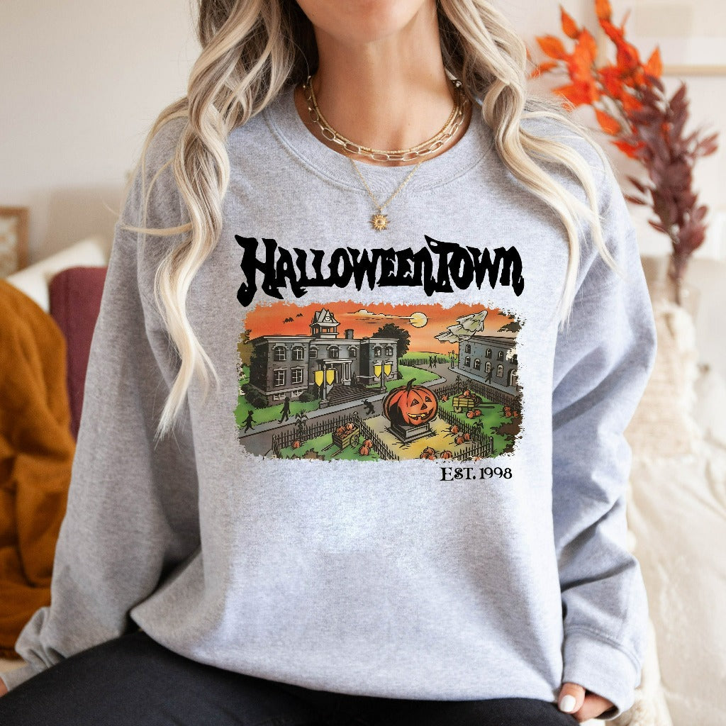 Halloweentown Est 1998 Sweatshirt, Halloweentown University, Retro Halloweentown Sweatshirt, Fall Sweatshirt, Vintage Halloween Sweatshirt