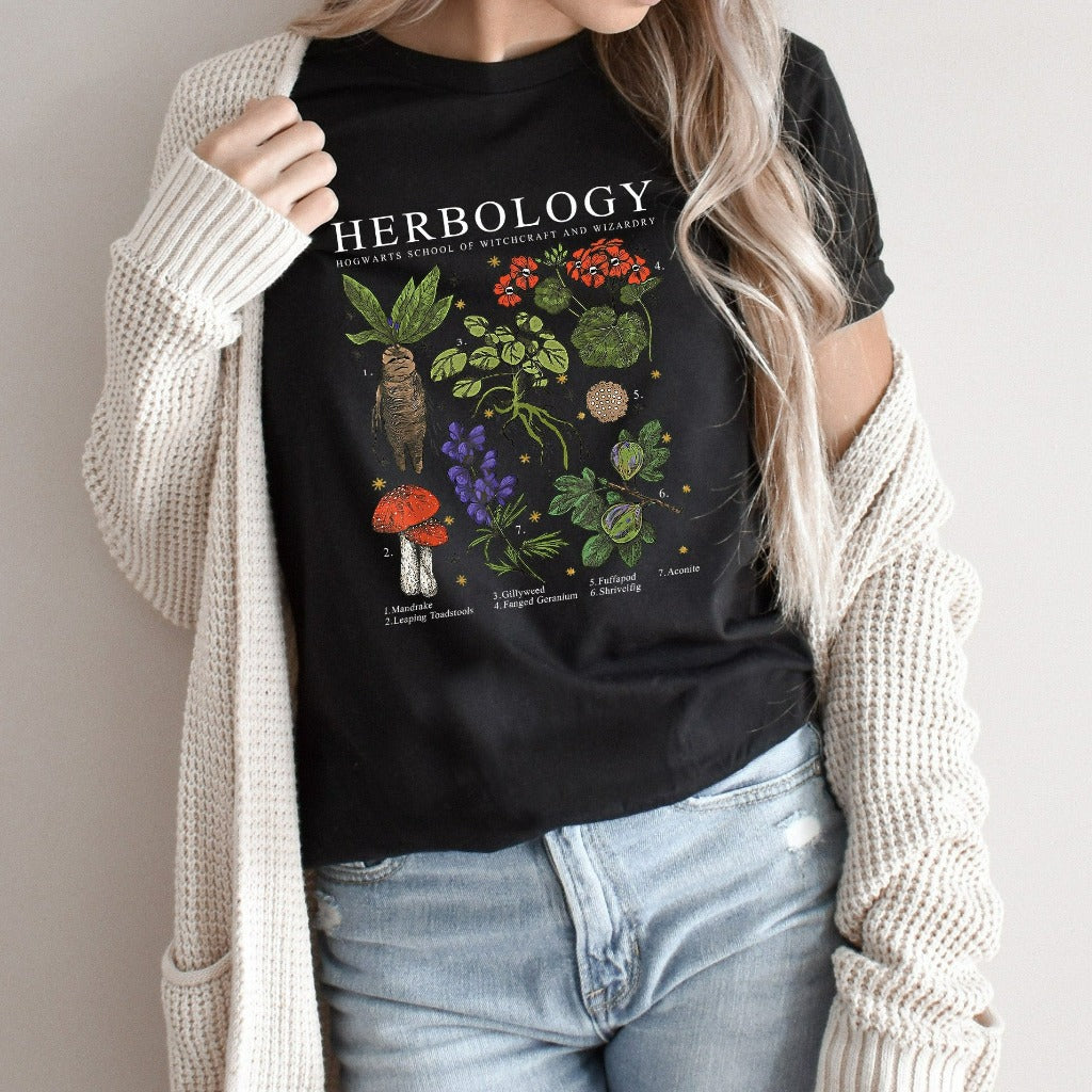 Herbology Shirt, Herbology Plants TShirt, Gift For Plant Lover, Botanical Graphic Tee, Herb Gardening Shirt, Cottagecore Shirt, Wizard Tee