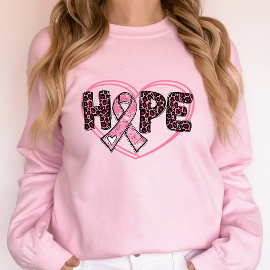 Breast Cancer Awareness Sweatshirt, In October We Wear Pink Crewneck, Hope Pink Ribbon Sweater, Breast Cancer Gifts, Breast Cancer Walk