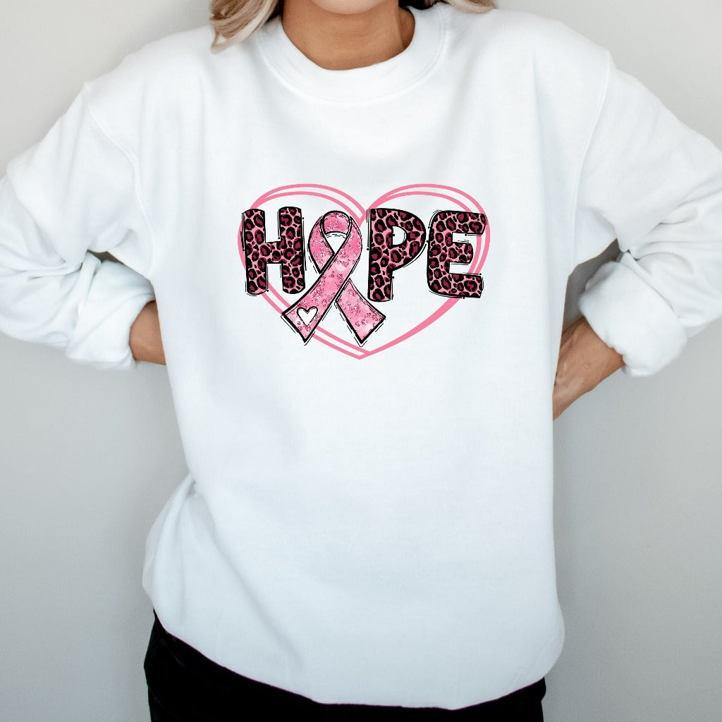 Breast Cancer Awareness Sweatshirt, In October We Wear Pink Crewneck, Hope Pink Ribbon Sweater, Breast Cancer Gifts, Breast Cancer Walk