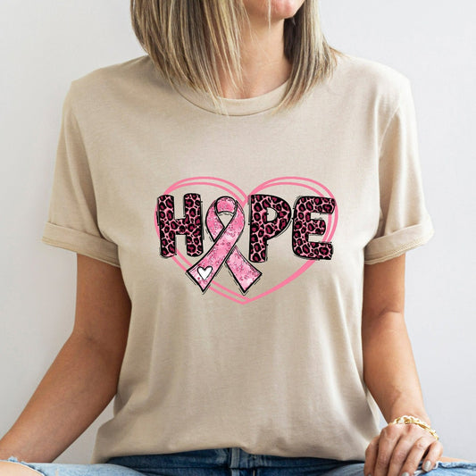 Breast Cancer Awareness Shirt, In October We Wear Pink TShirt, Hope Pink Ribbon Graphic Tee, Breast Cancer Gifts, Breast Cancer Month