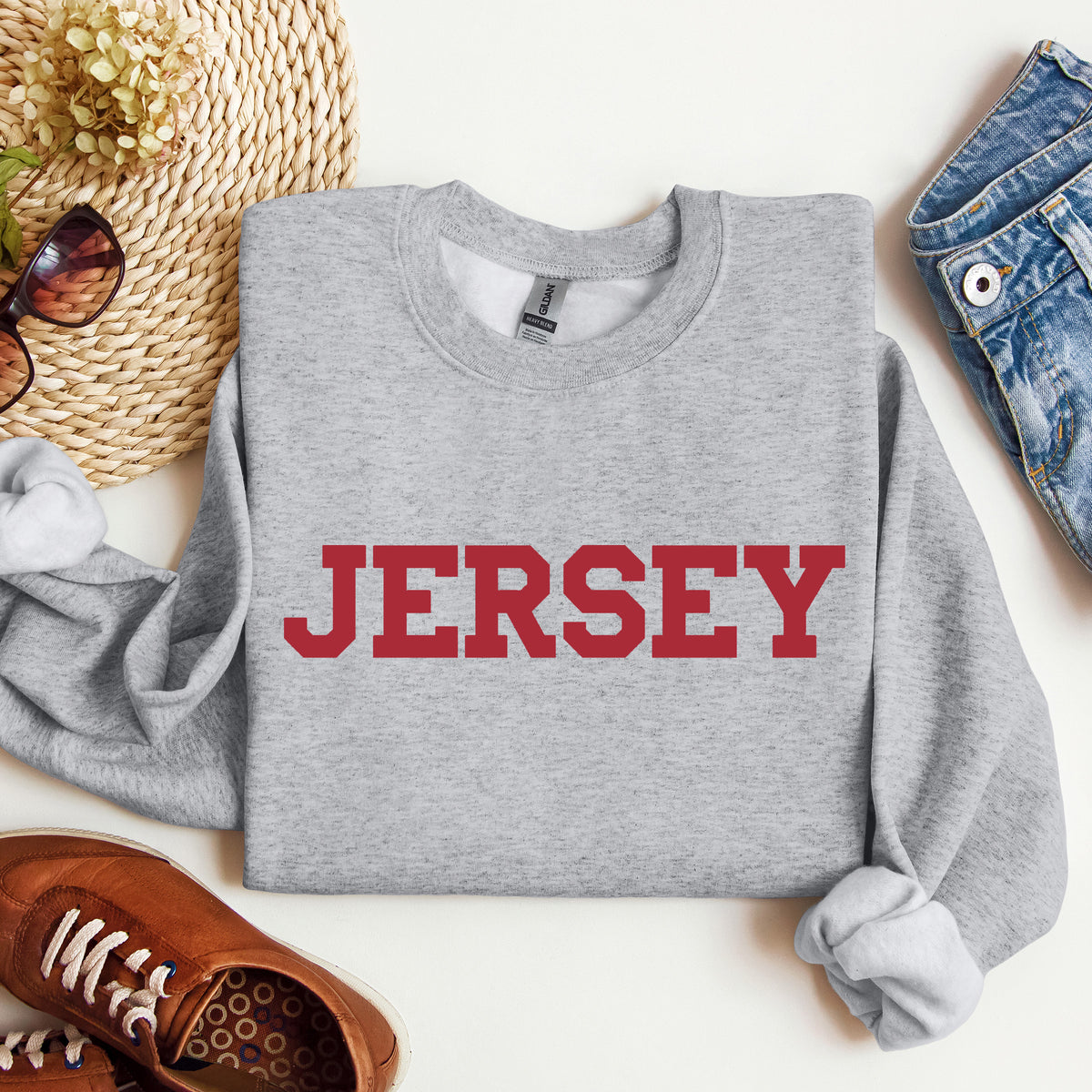 Jersey Crewneck Sweatshirt