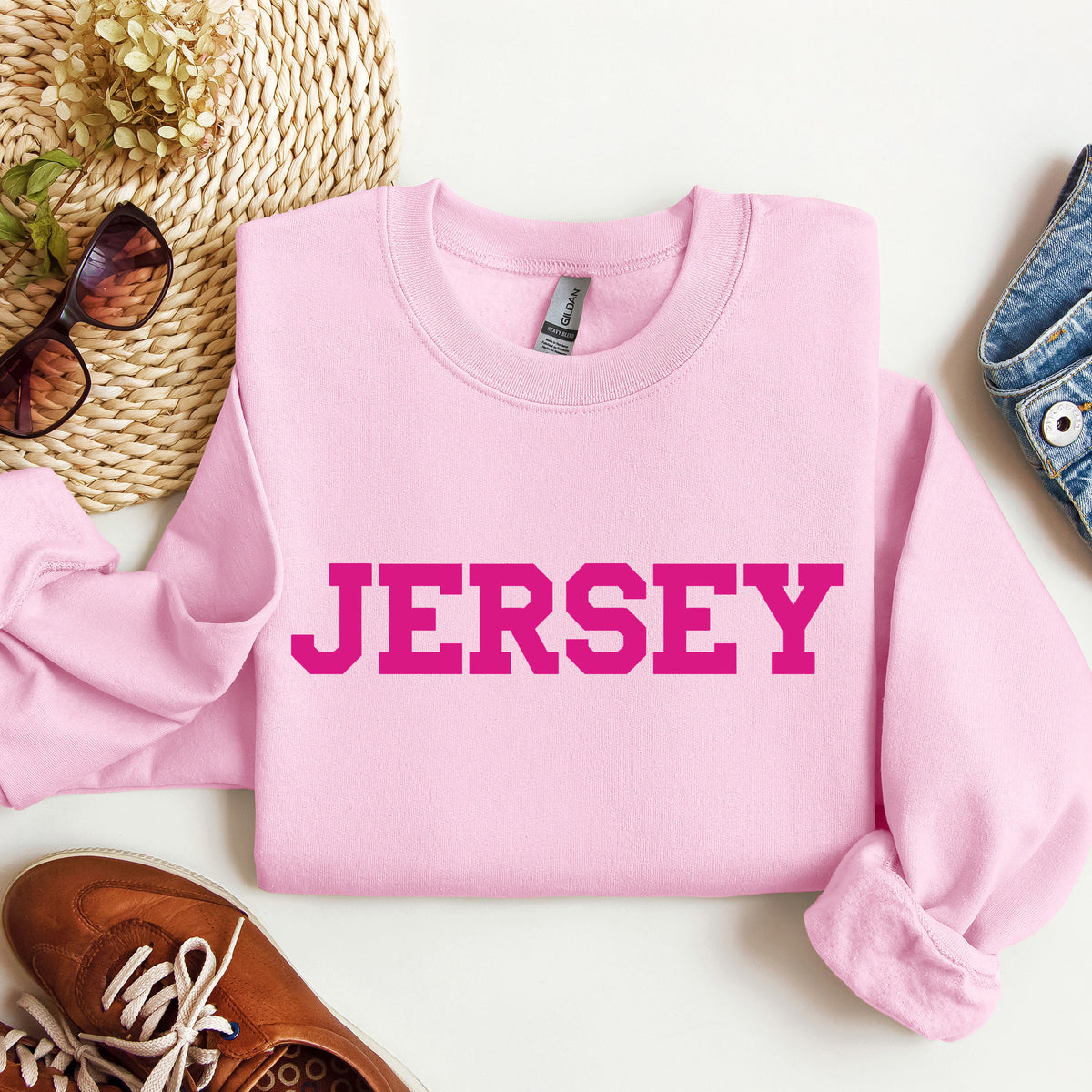 Jersey Crewneck Sweatshirt