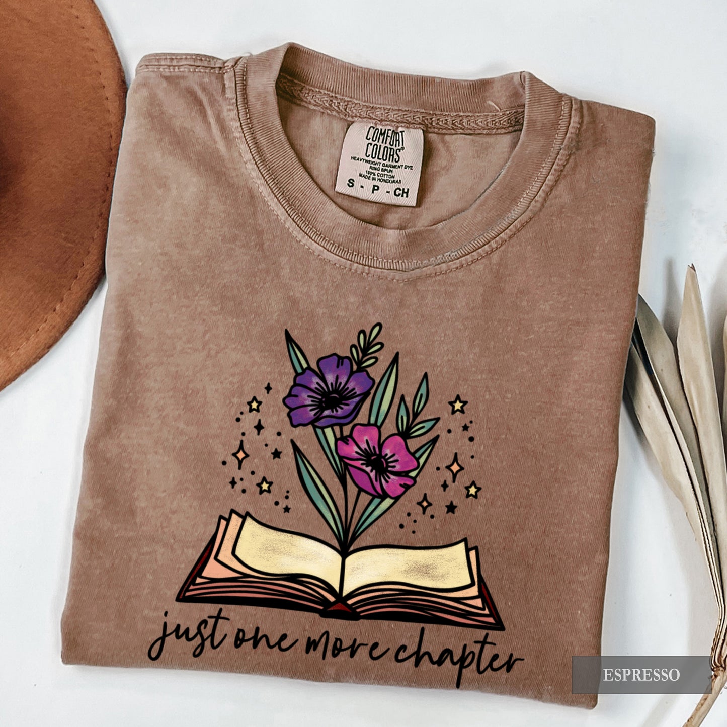 Just One More Chapter Floral Reading Shirt