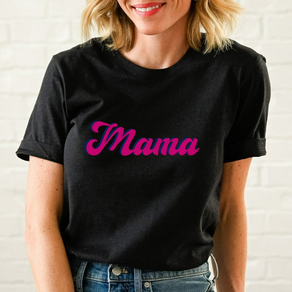 Mama Sweatshirt, Barbie Inspired Mama Crewneck, Mother's Day Gift, Gift for Mom, Cute Mama TShirt, Trendy Pink on Pink, Girl Mom Shirt