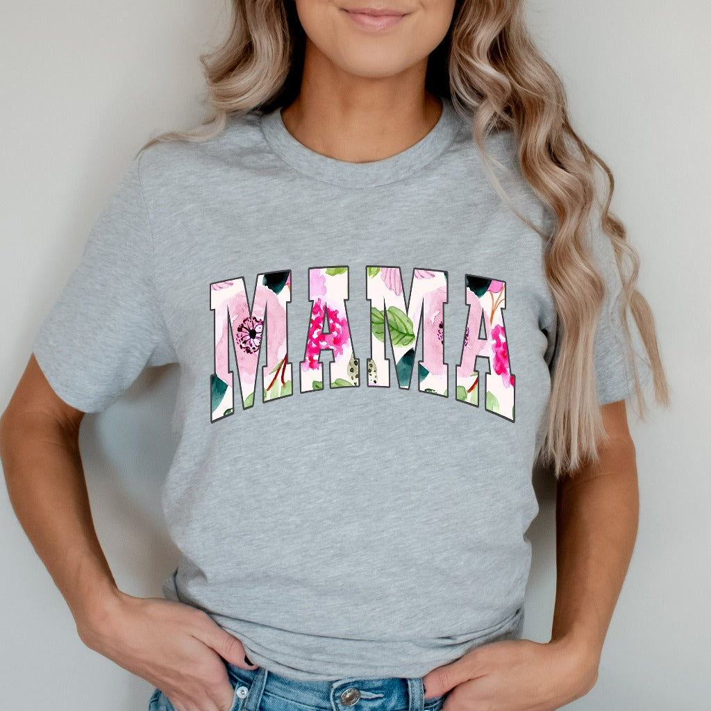 Coquette Aesthetic Floral Mama Shirt, Simple Mama TShirt, Mother's Day Gift, Gift for New Mom, Mom Birthday Gift, Mama Christmas Gift