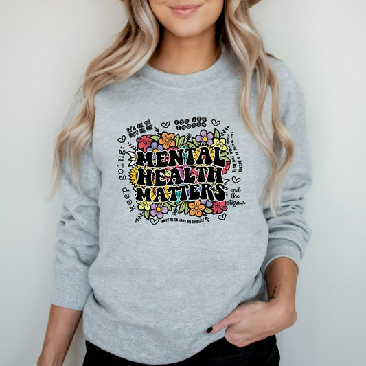 Mental Health Matters Sweatshirt, Mental Health Awareness Crewneck, Anxiety Hoodie, Mental Health Shirt, Therapist Counselor Gift