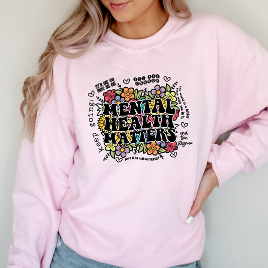 Mental Health Matters Sweatshirt, Mental Health Awareness Crewneck, Anxiety Hoodie, Mental Health Shirt, Therapist Counselor Gift