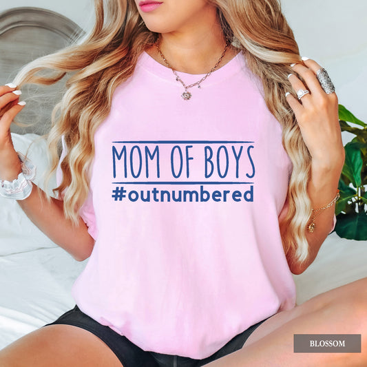 Mom of Boys Outnumbered Comfort Colors® Shirt