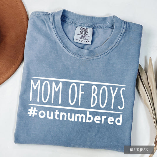 Mom of Boys Outnumbered Comfort Colors® Shirt