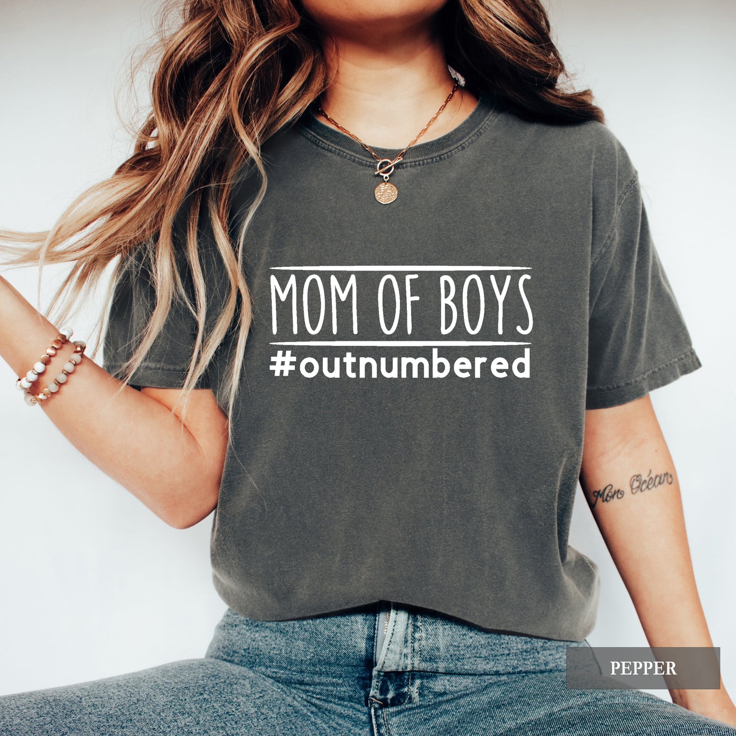 Mom of Boys Outnumbered Comfort Colors® Shirt