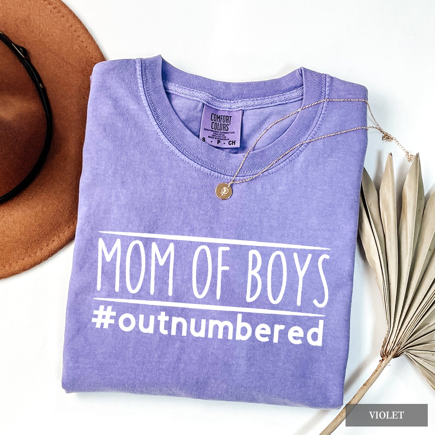 Mom of Boys Outnumbered Comfort Colors® Shirt