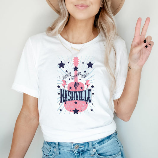 Nashville Music City Graphic Tee, Country Girl Shirt, Girls Trip TShirt, Nashville Fan Shirt, TN Shirt, Country Music Shirt, Southern Tee