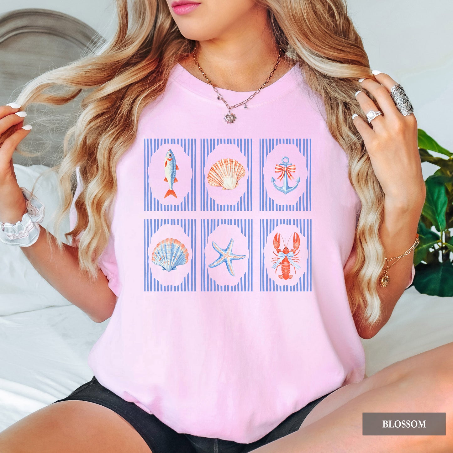 Preppy Coastal Nautical Beach Tee