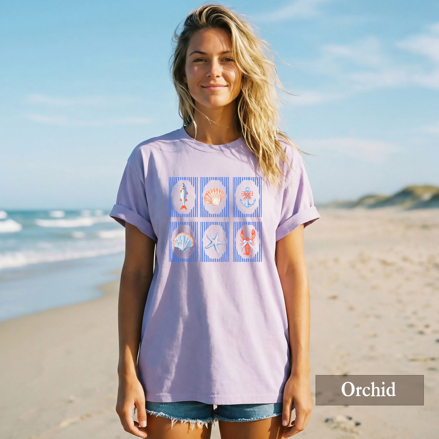 Preppy Coastal Nautical Beach Tee