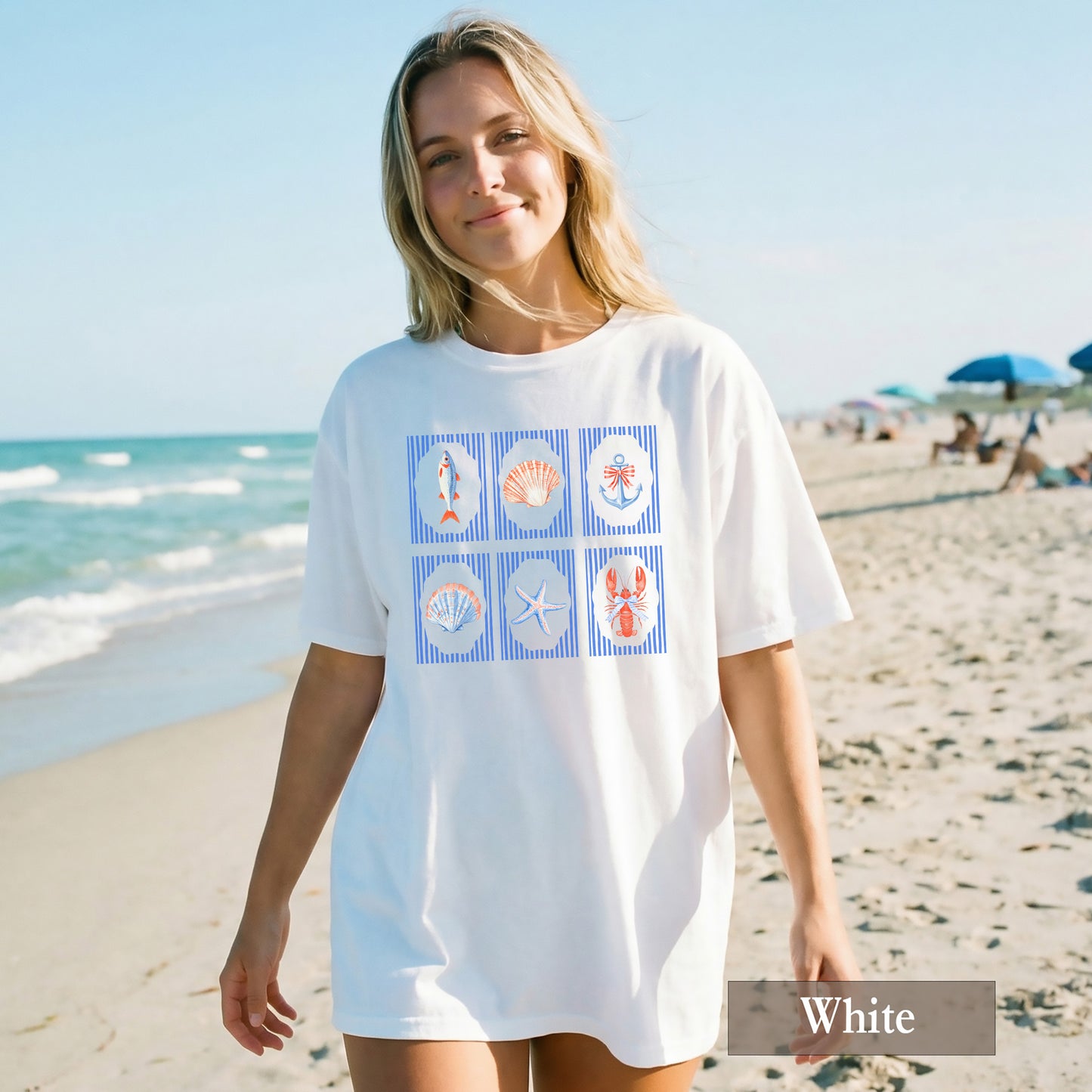 Preppy Coastal Nautical Beach Tee