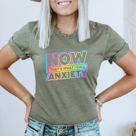 Mental Health Shirt, Now That's What I Call Anxiety TShirt, Funny Anxiety Graphic Tee, Mental Health Awareness, Anxiety Gift, Introvert Tee