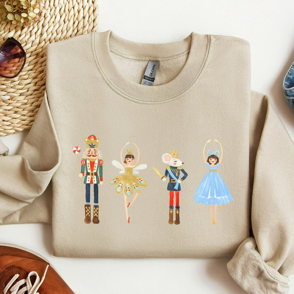 Nutcracker Sweatshirt, Christmas Crewneck Sweatshirt, Sugar Plum Fairy Shirt, Christmas Sweater, Christmas Shirt, Xmas Shirt, Christmas Gift