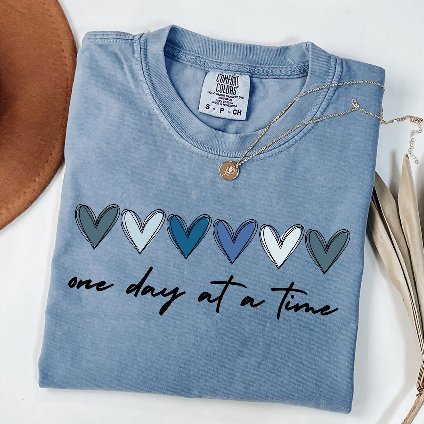 One Day at a Time Hearts Comfort Colors® Shirt