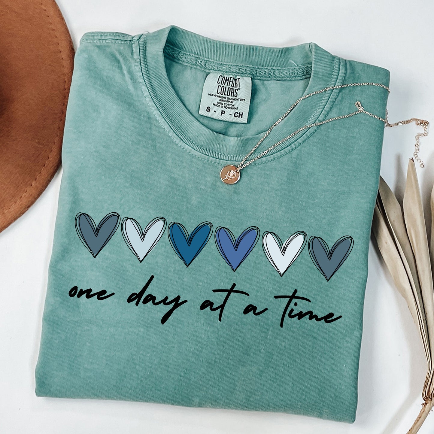 One Day at a Time Hearts Comfort Colors® Shirt