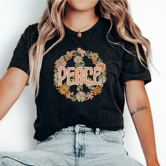 Peace Shirt, Peace Sign Shirt, Retro Shirt, Inspirational Shirt, Positive Quote Tee, Peace Sign Tshirt, Hippie Shirt, Boho Shirt, Peace,Love