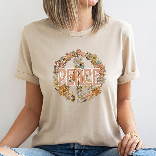 Peace Shirt, Peace Sign Shirt, Retro Shirt, Inspirational Shirt, Positive Quote Tee, Peace Sign Tshirt, Hippie Shirt, Boho Shirt, Peace,Love