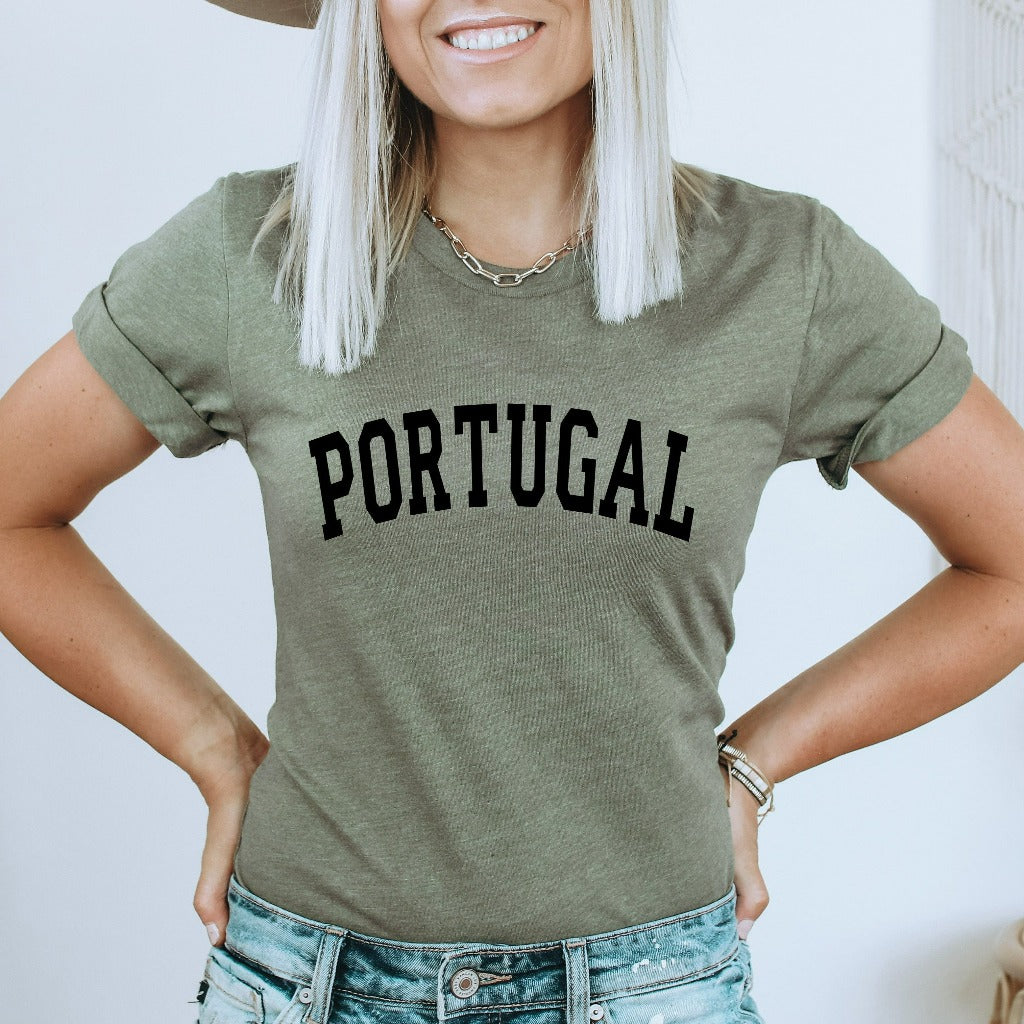 Portugal Shirt, Preppy Shirt for Women, Portugal Graphic Tee, Lisbon Porto Shirt, Portugal Souvenir, Portugal Gift