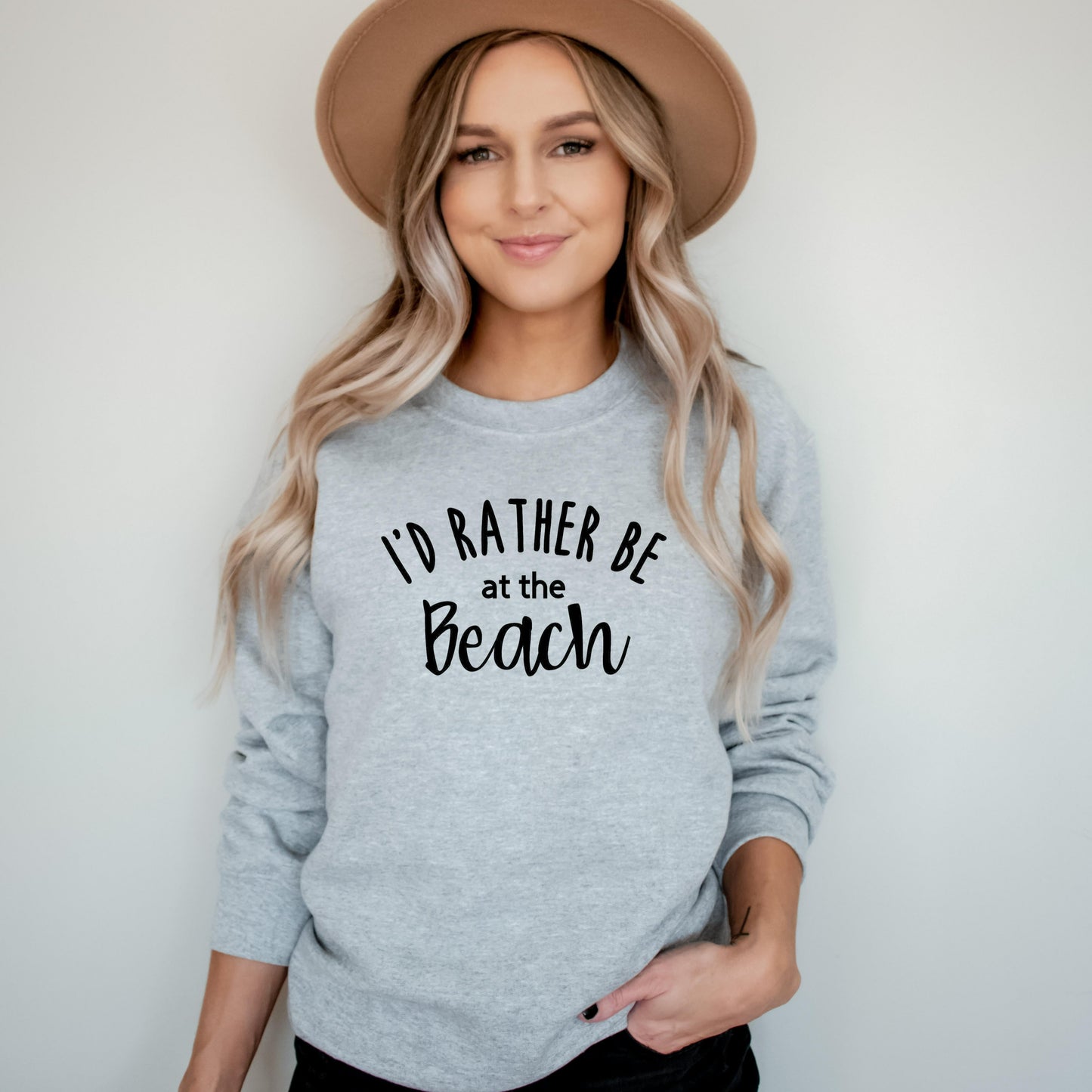 I'd Rather Be At The Beach Sweatshirt, Beach Life Shirt, Beach Coverup Crewneck, Cute Beach Vacation Outfit