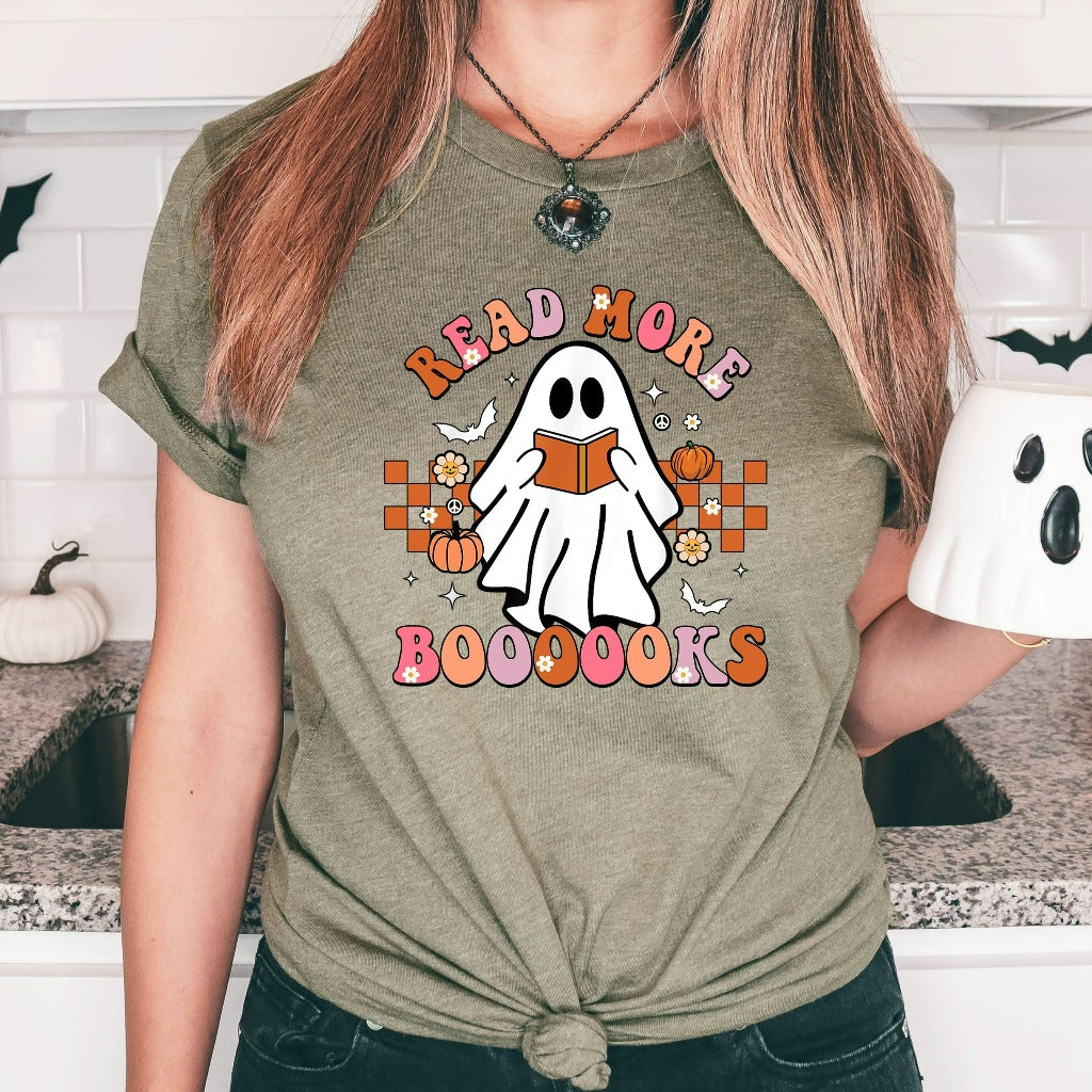 Read More Books Spooky Teacher Shirt, Cute Spooky Teacher TShirt, Retro Teacher Halloween Graphic Tee, Fall Teacher Shirt, Back To School