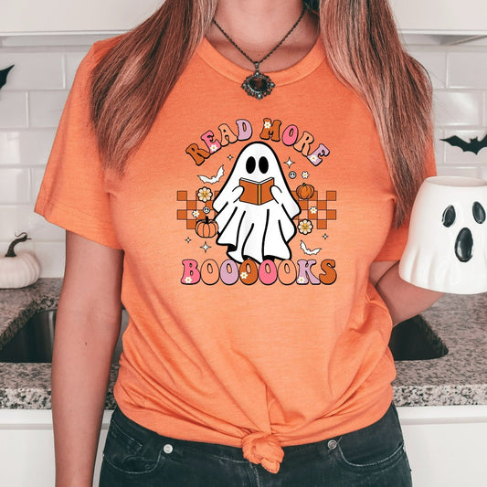 Read More Books Spooky Teacher Shirt, Cute Spooky Teacher TShirt, Retro Teacher Halloween Graphic Tee, Fall Teacher Shirt, Back To School