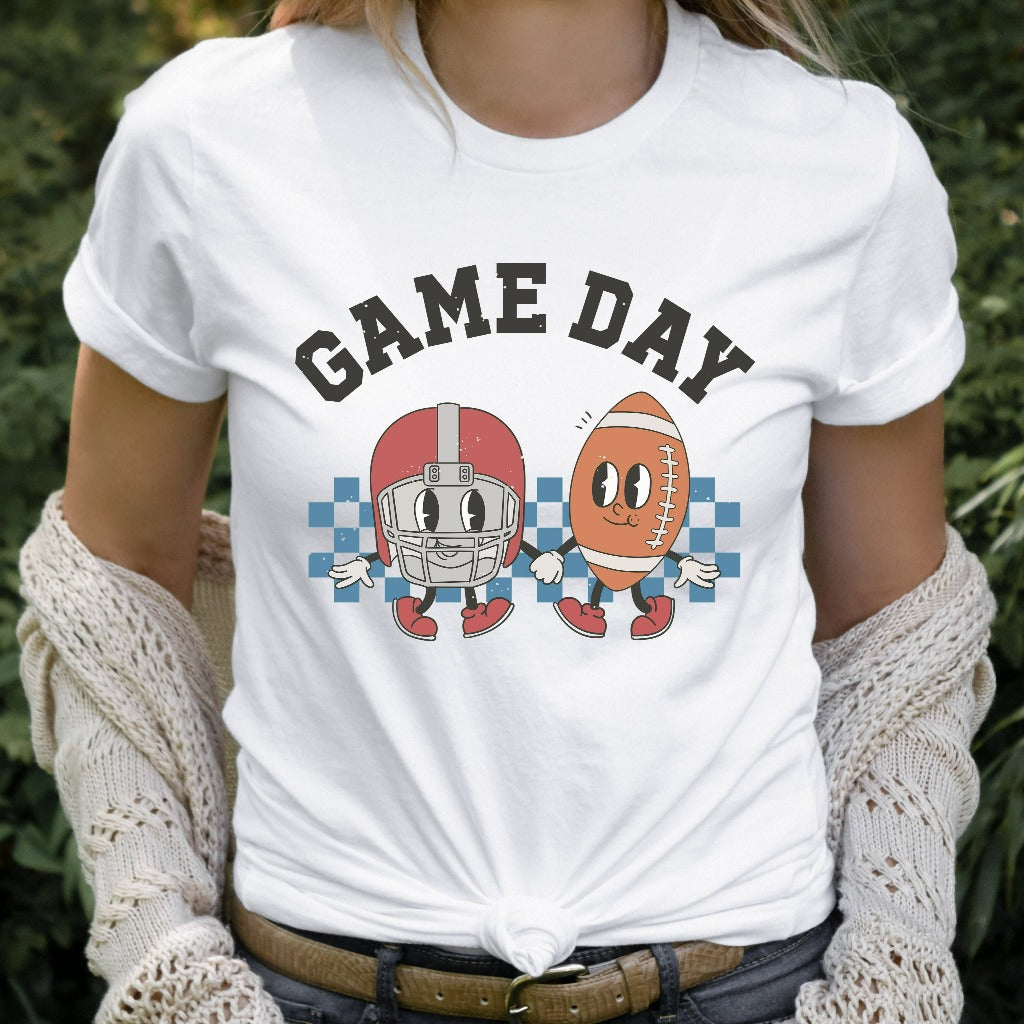 Retro Football Gameday Shirt, Football Game TShirt, Football Mom Graphic Tee, Football Fan Shirts, Family Football Tees, Football Mom Gift