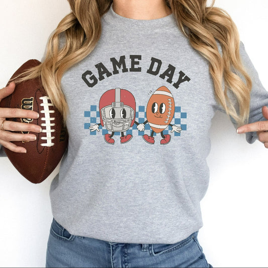 Game Day Football Sweatshirt, Football Mom Crewneck, Football Sweater, Cute Retro Football Shirt, Team Spirit Wear, Football Season Shirts