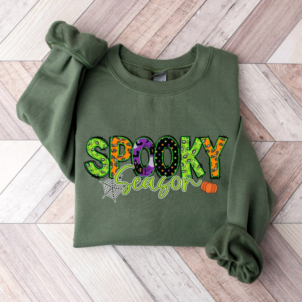 Spooky Season Sweatshirt, Halloween Crewneck, Retro Halloween Sweater, Fall Sweatshirt, Vintage Autumn Halloween Sweatshirt, Party Shirt