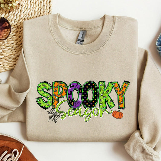 Spooky Season Sweatshirt, Halloween Crewneck, Retro Halloween Sweater, Fall Sweatshirt, Vintage Autumn Halloween Sweatshirt, Party Shirt