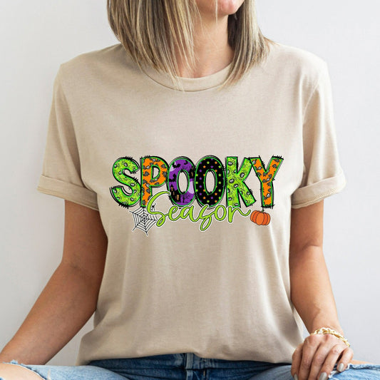 Spooky Season Shirt, Halloween TShirt, Pumpkin Graphic Tee, Fall Shirt, Vintage Halloween Tee, Autumn Apparel, Halloween Party Teacher Tee