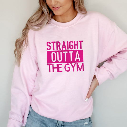 Straight Outta the Gym Sweatshirt, Fitness Crewneck, Weightlifting Shirt, Crossfit Hoodie, Runner's Sweatshirt, Gift for Weightlifter