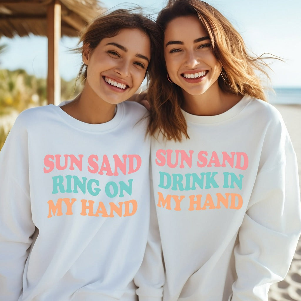 Beach Bachelorette Party Sweatshirts, Bride Shirt, Bachelorette Gifts, Bridesmaid Crewneck, Bridal Party Shirt, Bridal Shower, Wedding Gifts