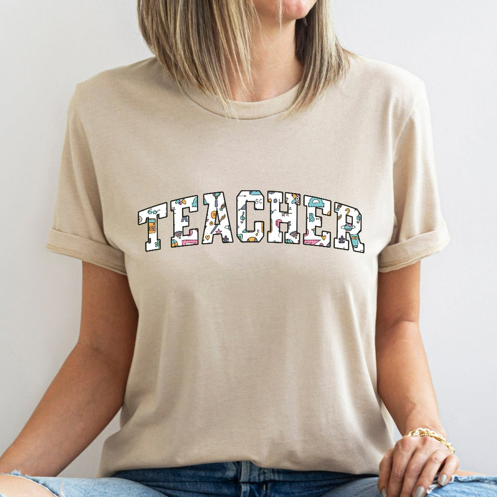 Cute Teacher Shirt, Teacher TShirt, Back to School, Cute Teach Graphic Tee, Teacher Appreciation, Teacher Gift, Group Teacher Team Shirts