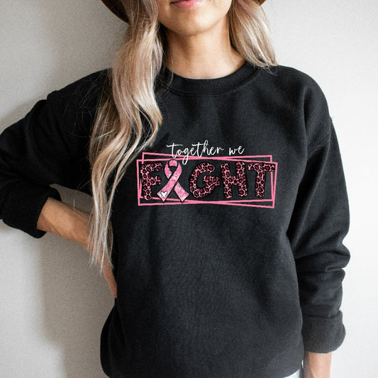Breast Cancer Awareness Sweatshirt, In October We Wear Pink Crewneck, Together We Fight Sweater, Breast Cancer Gifts, Breast Cancer Walk