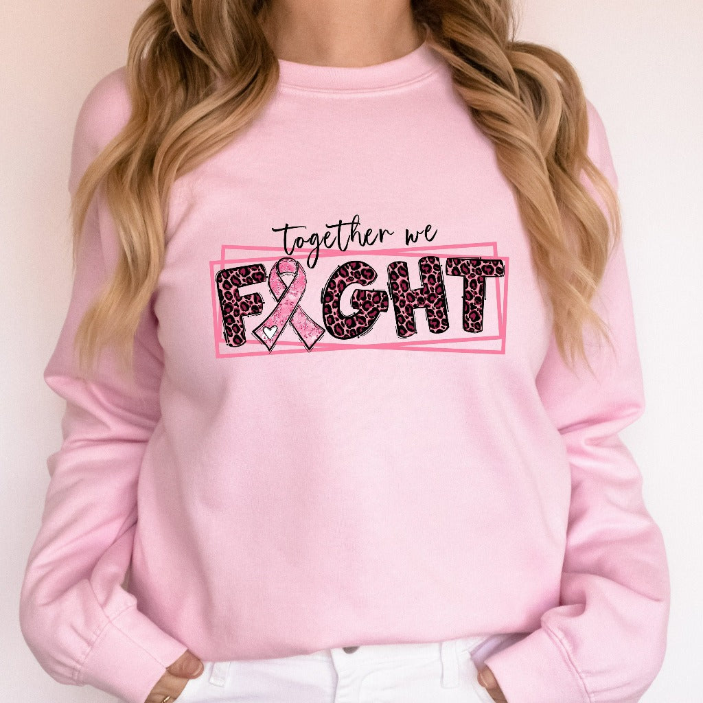 Breast Cancer Awareness Sweatshirt, In October We Wear Pink Crewneck, Together We Fight Sweater, Breast Cancer Gifts, Breast Cancer Walk