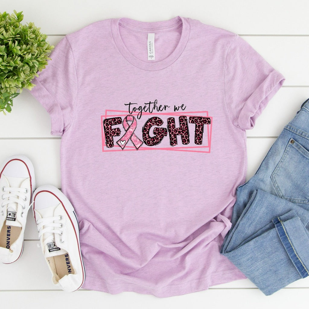 Breast Cancer Awareness Shirt, In October We Wear Pink TShirt, Together We Fight Graphic Tee, Breast Cancer Gifts, Breast Cancer Month