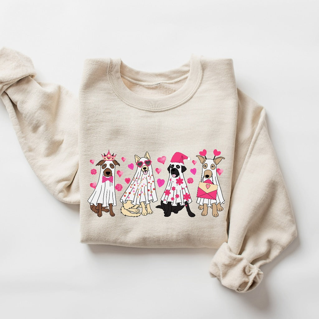 Valentine Dogs Sweatshirt, Funny Dog Crewneck, Dog Sweater, Pet Lover Gift, Valentines Day Hoodie, Gift for Dog Mom, Valentines Day Gift