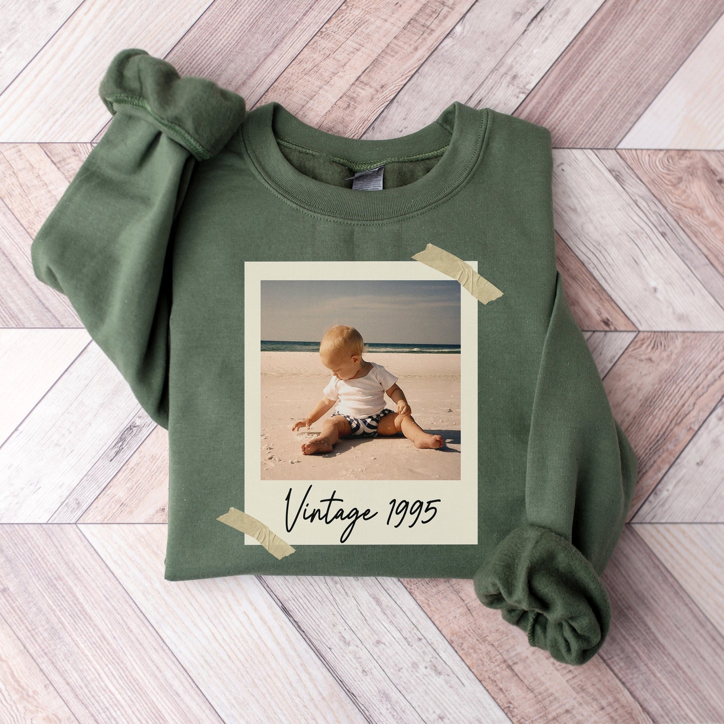 Personalized Photo Birthday Crewneck Sweatshirt