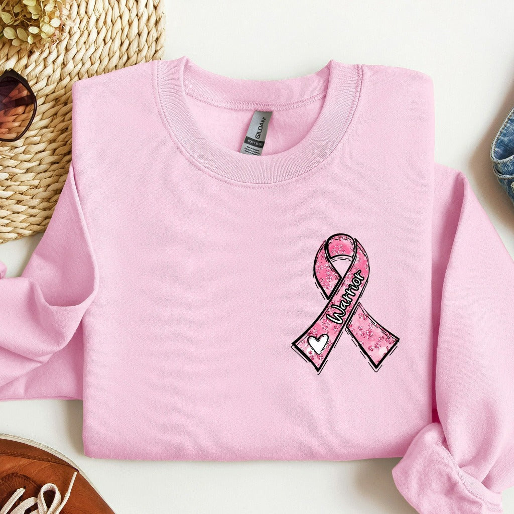Breast Cancer Warrior Sweatshirt, In October We Wear Pink Crewneck, Hope Pink Ribbon Sweater, Breast Cancer Gifts, Breast Cancer Walk