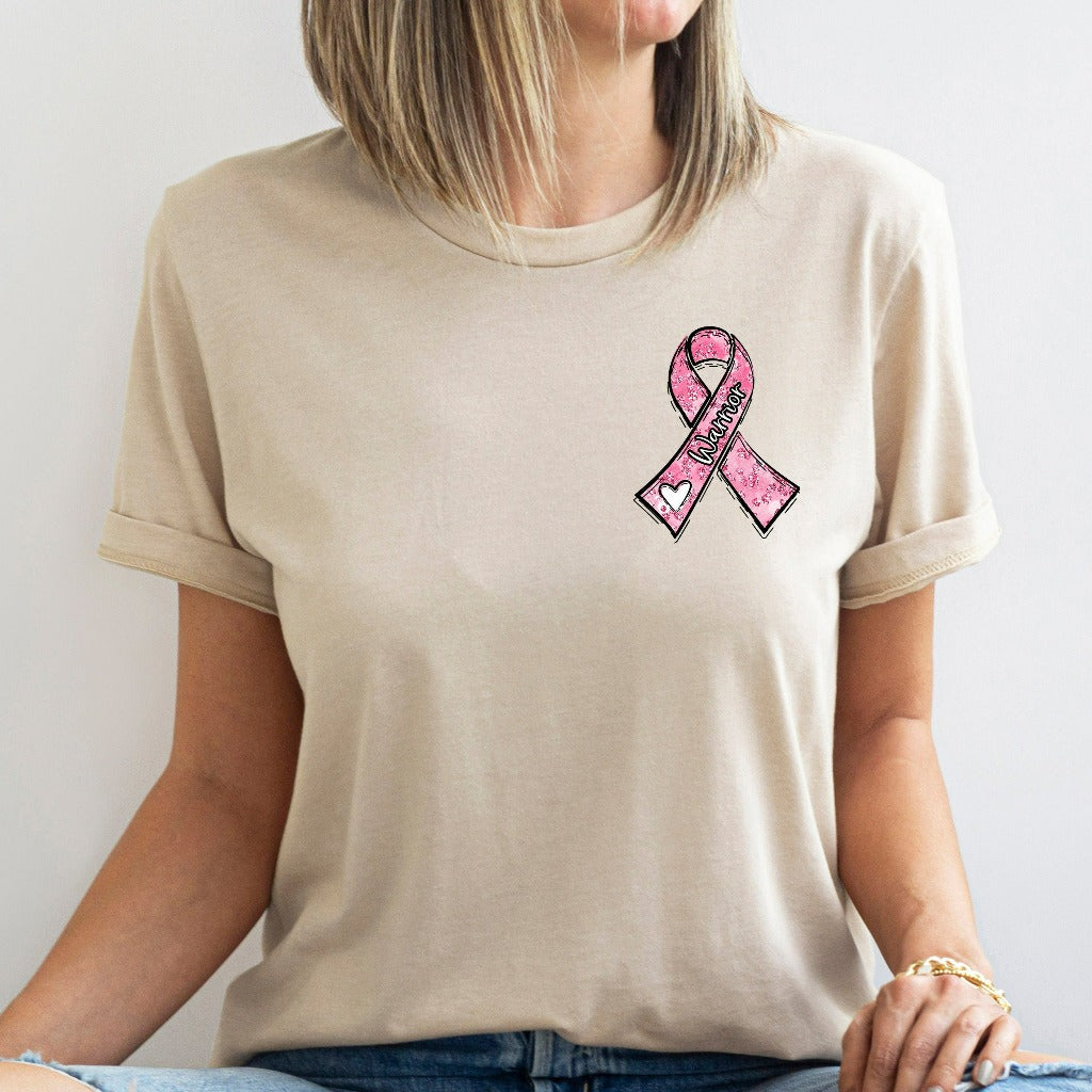 Breast Cancer Awareness Warrior Shirt, In October We Wear Pink TShirt, Hope Pink Ribbon Graphic Tee, Breast Cancer Gift, Breast Cancer Month