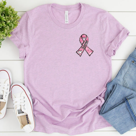 Breast Cancer Awareness Warrior Shirt, In October We Wear Pink TShirt, Hope Pink Ribbon Graphic Tee, Breast Cancer Gift, Breast Cancer Month