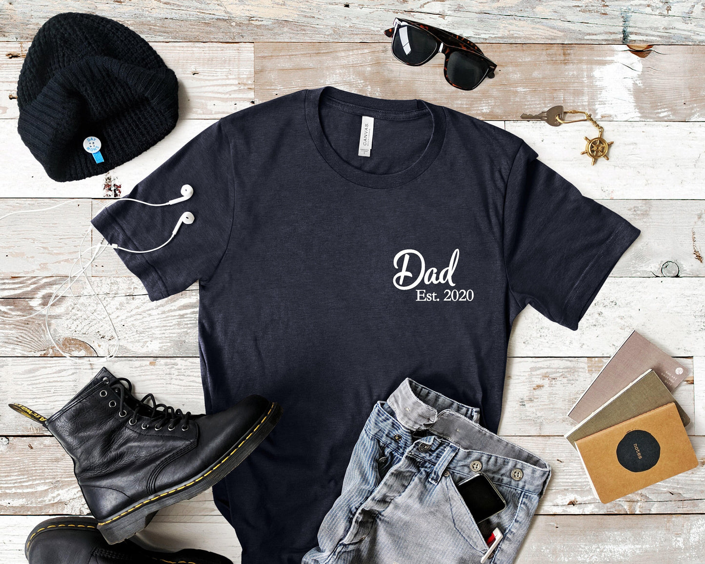 Dad Est 2024 Shirt, Personalized New Dad Shirt, Fathers Day Gift, Dad Life Shirt, First Time Dad Gift