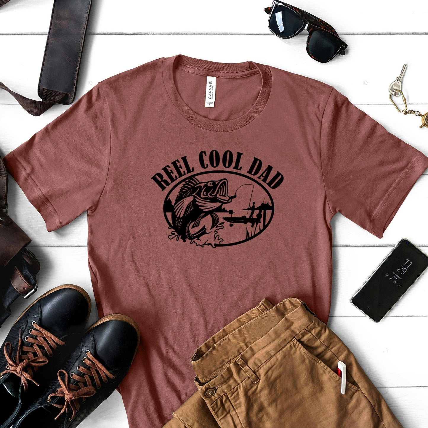 Reel Cool Dad Shirt, Dad Fishing TShirt, Dad Fishing Birthday Gifts, Dad Fish Tshirts, Dad Fisherman