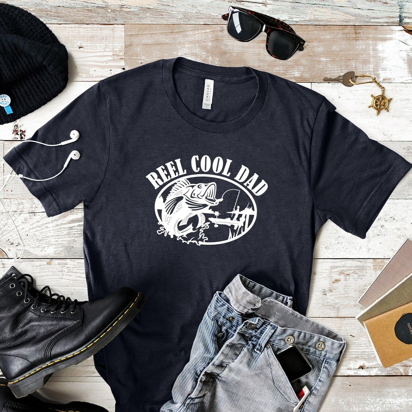 Reel Cool Dad Shirt, Dad Fishing TShirt, Dad Fishing Birthday Gifts, Dad Fish Tshirts, Dad Fisherman